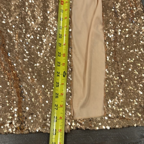 B Darlin Juniors’ Sequined Gown Maxi Dress Rose Gold NWT Size 11 Macy’s - Picture 14 of 15